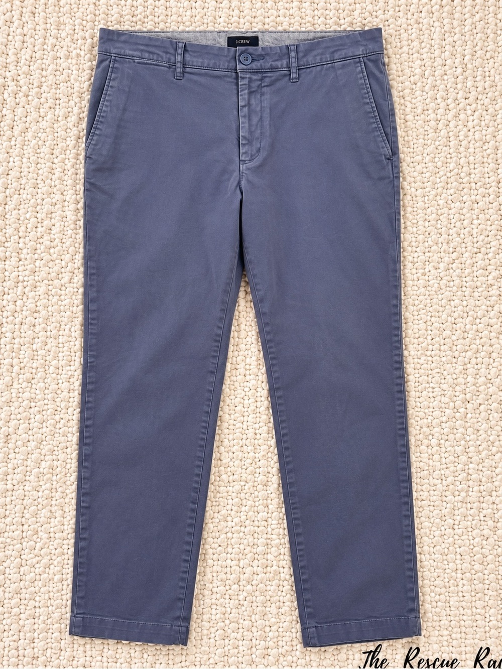 J.Crew Chino Pants Mens 34x32 Blue 484 Slim Tapered Flat Front Stretch